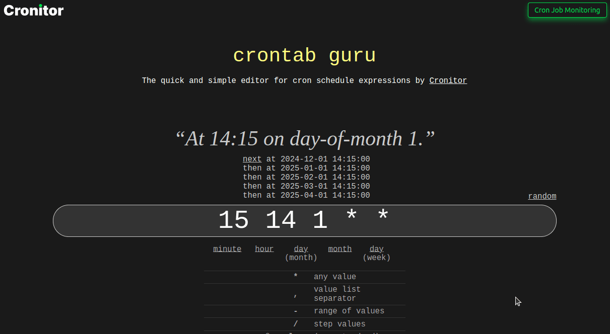 crontab-guru